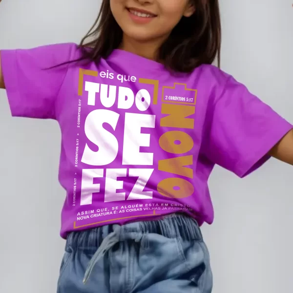 Conjunto Camiseta Mãe e Filha Tudo Se Fez Novo - Image 2